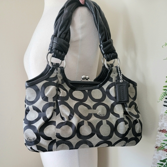 Coach vintage style shoulder bag purse Op Art - Picture 1 of 11